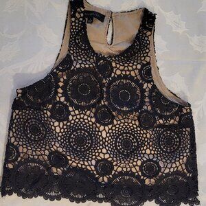 ✨2 for $25✨ Dance & Marvel Black Lace Lined Racerback Top